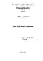 Konspekts 'Darbs arodkonsultācijas pamatos', 1.