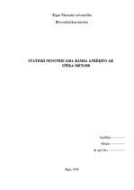 Konspekts 'Statiski nenoteicama rāmja aprēķins ar spēka metodi', 1.