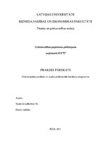 Prakses atskaite 'Grāmatvedības paņēmienu pielietojums uzņēmumā SIA "X"', 1.