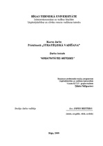 Konspekts 'Kreativitātes metodes', 1.