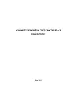 Diplomdarbs 'Advokātu honorāra civilprocesuālais regulējums', 1.