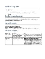 Konspekts 'Pirmais iespaids, konflikti', 1.