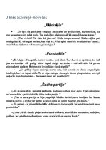 Konspekts 'Jāņa Ezeriņa noveles', 1.