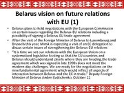 Prezentācija 'The Republic of Belarus and the European Union Partnership', 7.
