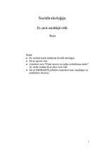 Eseja 'Es savā sociālajā vidē', 1.