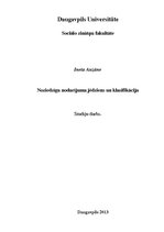 Referāts 'Noziedzīga nodarījuma jēdziens un klasifikācija', 1.