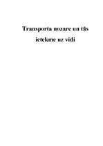 Referāts 'Transporta nozare un tās ietekme uz vidi', 1.