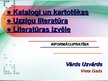Prezentācija 'Bibliotēkzinātne: katalogi un kartotēkas, uzziņu literatūra, bibliogrāfija', 1.