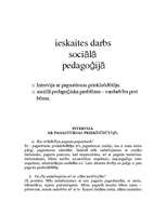 Referāts 'Darbs sociālajā pedagoģijā', 1.