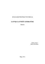 Referāts 'Latvija latviešu literatūrā', 1.