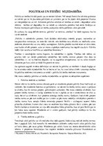 Eseja 'Politikas un tiesību  mijedarbība', 1.