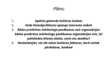 Konspekts 'Interneta veikali. Vēsturisko un kultūras iezīmju ietekme uz uzņēmējdarbību virt', 7.