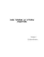 Referāts 'Joda ietekme uz cilvēka organismu', 1.