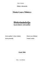 Referāts 'Diskriminācija', 1.