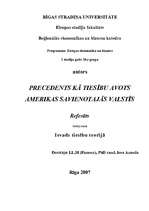 Konspekts 'Precedents kā tiesību avots Amerikas Savienotajās Valstīs', 1.