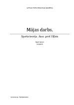 Konspekts 'Sporta teorija', 1.