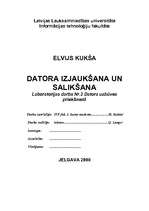 Konspekts 'Datora izjaukšana un salikšana', 1.