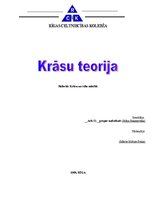 Referāts 'Krāsu teorija', 1.