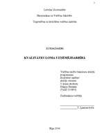 Referāts 'Kvalitātes loma uzņēmējdarbībā', 1.