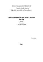 Referāts 'Darbaspēka kā ražošanas resursa attīstība Latvijā', 1.