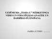 Prezentācija 'Uzņēmuma mārketinga vides un stratēģijas analīze un darbības plānošana', 1.