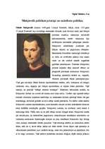 Eseja 'Makjavelli politikas principi un mūsdienu politika', 1.