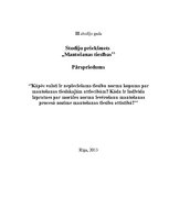 Eseja 'Tiesību normu kopuma nepieciešamība valstī par mantošanas tiesiskajām attiecībām', 1.