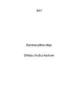 Biznesa plāns 'Sīklopu (trušu) kautuve', 1.