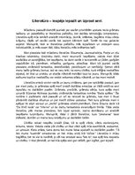 Eseja 'Literatūra - iespēja iepazīt sevi', 1.