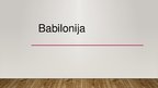 Prezentācija 'Babilonija', 1.