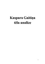 Konspekts 'Kaspara Gaitiņa tēls brāļu Kaudzīšu romānā "Mērnieku laiki"', 1.