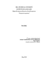 Referāts 'Portfolio of Translations', 1.