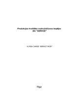 Referāts 'Produkcijas kvalitātes nodrošināšanas iespējas SIA "SERVICE"', 1.