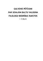 Referāts 'Galvenie pētījumi par senajām Baltu valodām Filologu biedrības rakstos (I-X sēju', 1.