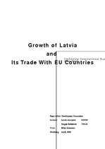Referāts 'Growth of Latvia and Its Trade with EU Countries', 1.