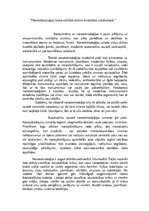 Eseja 'Nanotehnoloģiju loma cilvēka dzīves kvalitātes uzlabošanā', 1.