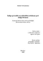 Referāts 'Indigo personība un sabiedrības attieksme pret indigo bērniem', 1.