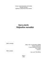 Konspekts 'Mājturības metodika 5.klasei', 1.