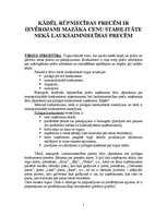 Eseja 'Kādēļ rūpniecības precēm ir ievērojami mazāka cenu stabilitāte nekā lauksaimniec', 1.