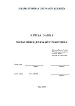 Referāts 'Naudas līdzekļu uzskaite un kontrole', 1.