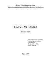 Referāts 'Latvijas Banka', 1.