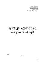 Referāts 'Ķīmija kosmētikā un parfimērijā', 1.