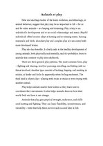 Konspekts 'Animals at Play', 1.