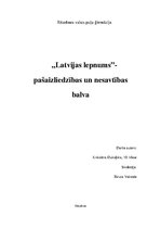 Referāts '"Latvijas lepnums"- pašaizliedzības un nesavtības balva', 1.
