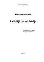 Prakses atskaite 'Prakses atskaite par darbu Labklājības ministrijā', 1.
