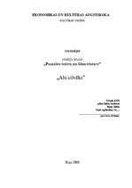 Eseja 'Recenzija izrādei "Alu cilvēks"', 1.