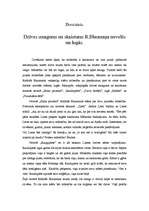 Eseja 'Dzīves smagums un skaistums R.Blaumaņa novelēs un lugās', 1.