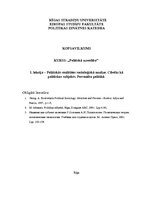 Konspekts 'Politiskās realitātes socioloģiskā analīze. Cilvēks kā politikas subjekts. Perso', 1.
