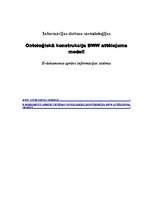 Referāts 'Ontoloģiskā konstrukcija BWW attēlojuma modelī', 1.