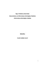 Referāts 'Informācijas sistēmas tūrismā', 1.